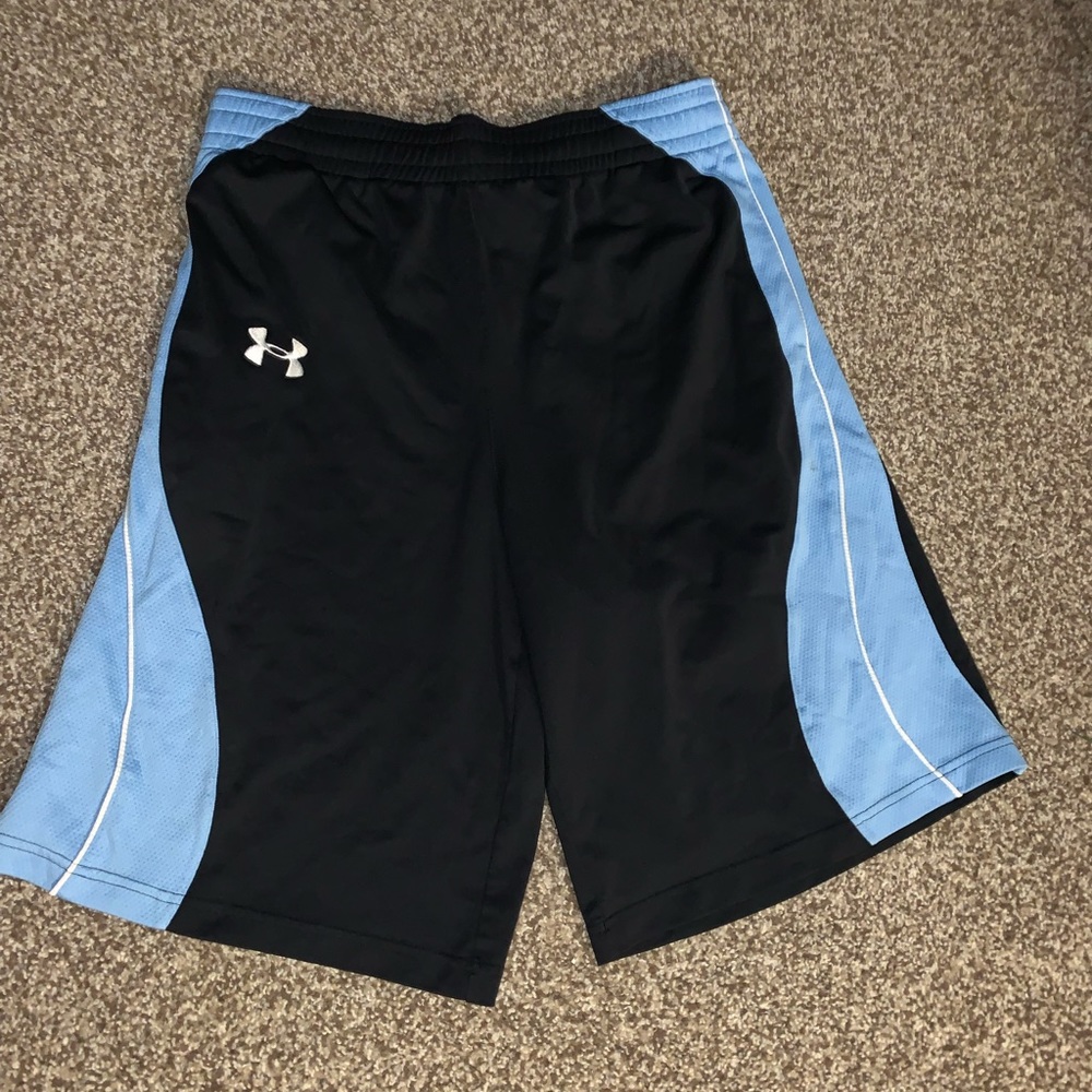 Under armour navy blue and light blue basketball shorts